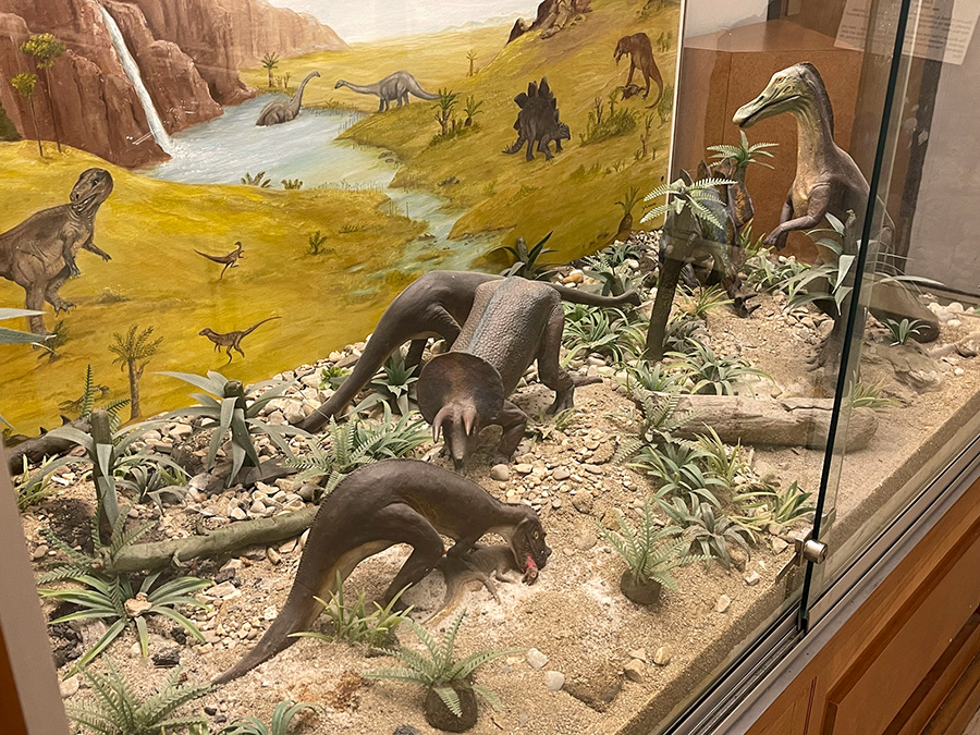 Orton Hall Geological Museum old-style dinosaurs
